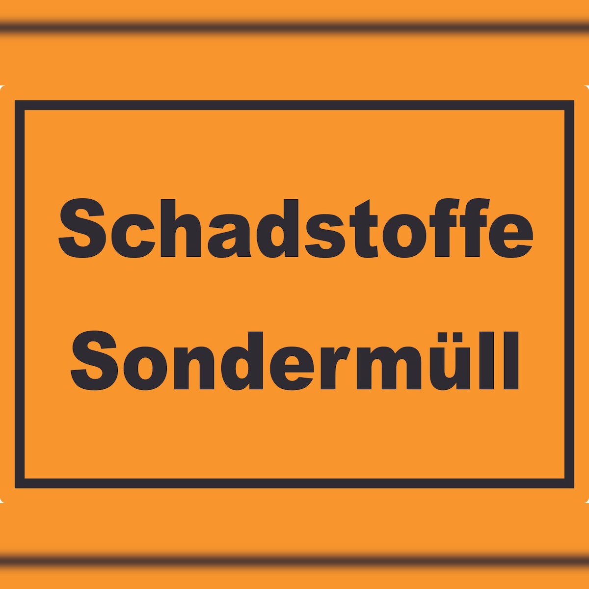 HB-Druck Schadstoffe Sondermüll Mülltrennung Aufkleber mit Text A2 (420x594mm) Image