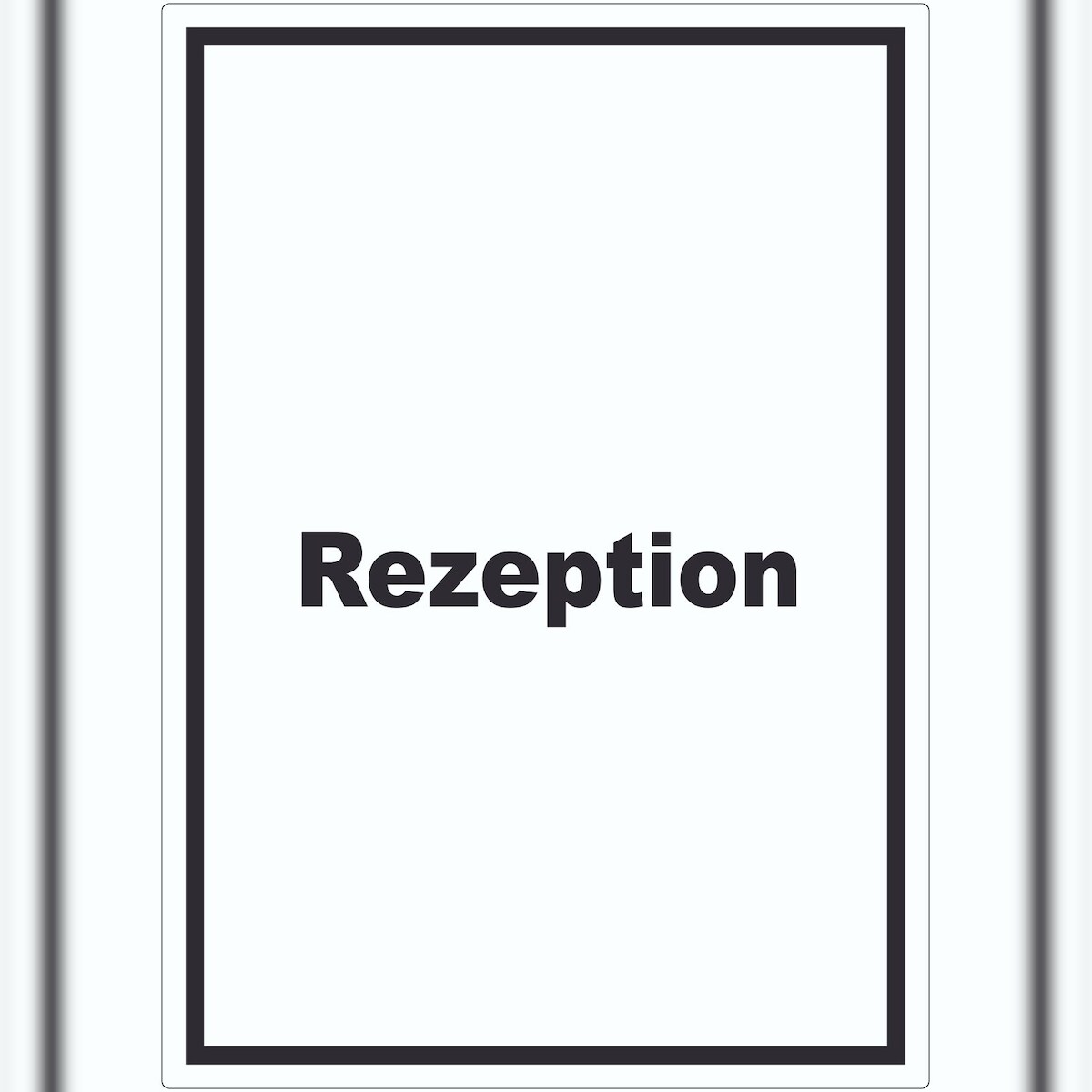 HB-Druck Rezeption Aufkleber mit Text Anmeldung Eingang hochkant A0 (841x1189mm) Image