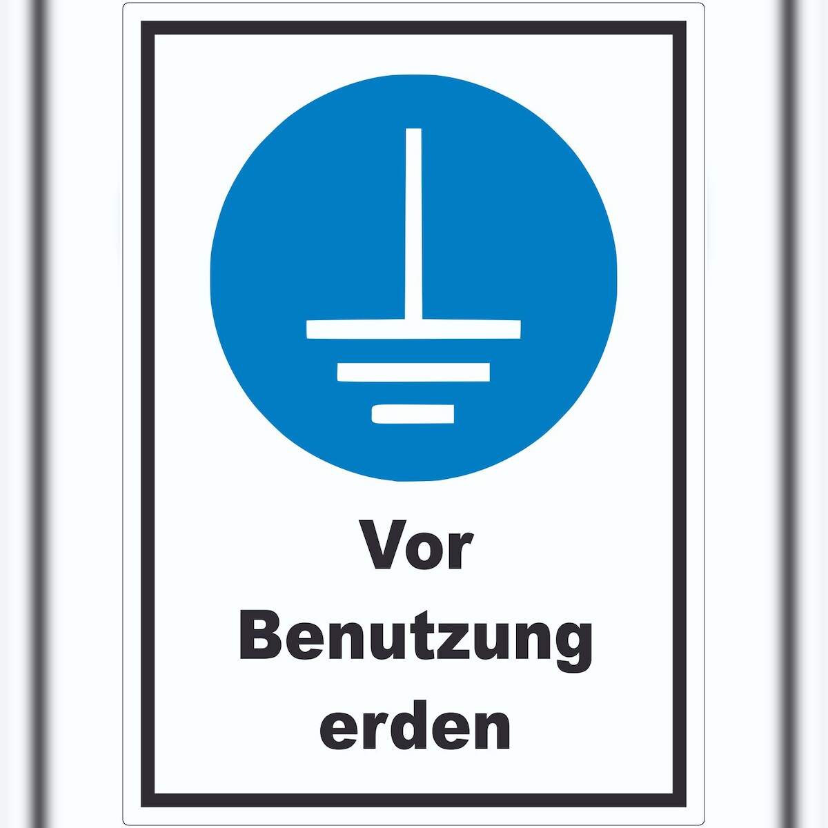 HB-Druck Vor Benutzung erden Aufkleber A8 (52x74mm) Image