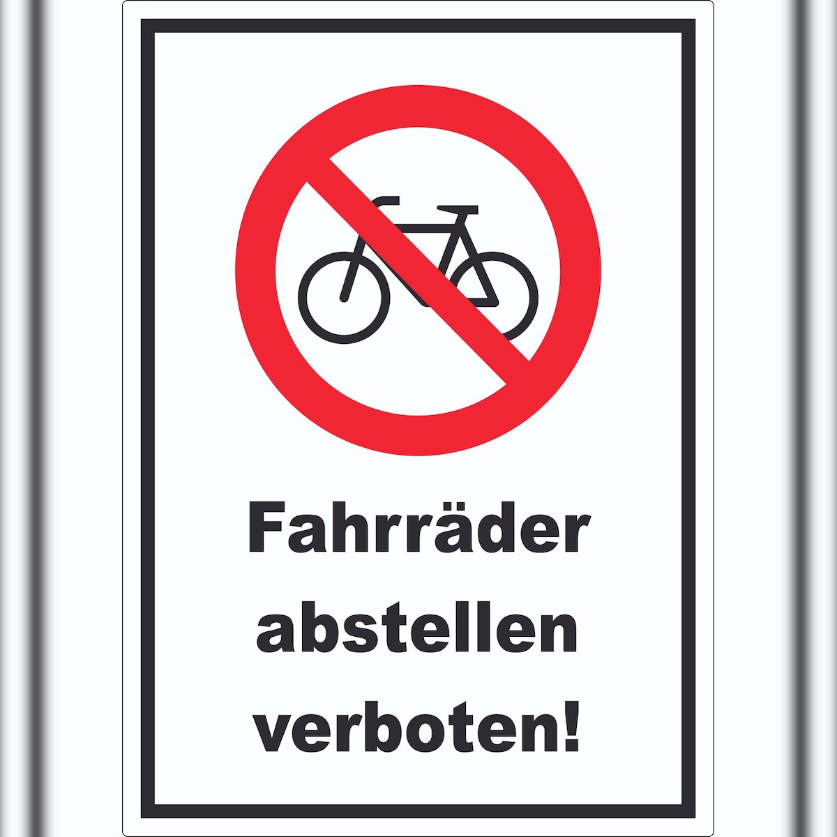 HB-Druck Fahrräder abstellen verboten Aufkleber A1 (594x841mm) Image