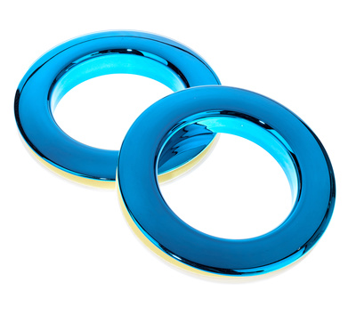 Bass Drum O's 2" Blue chrome round HCB2