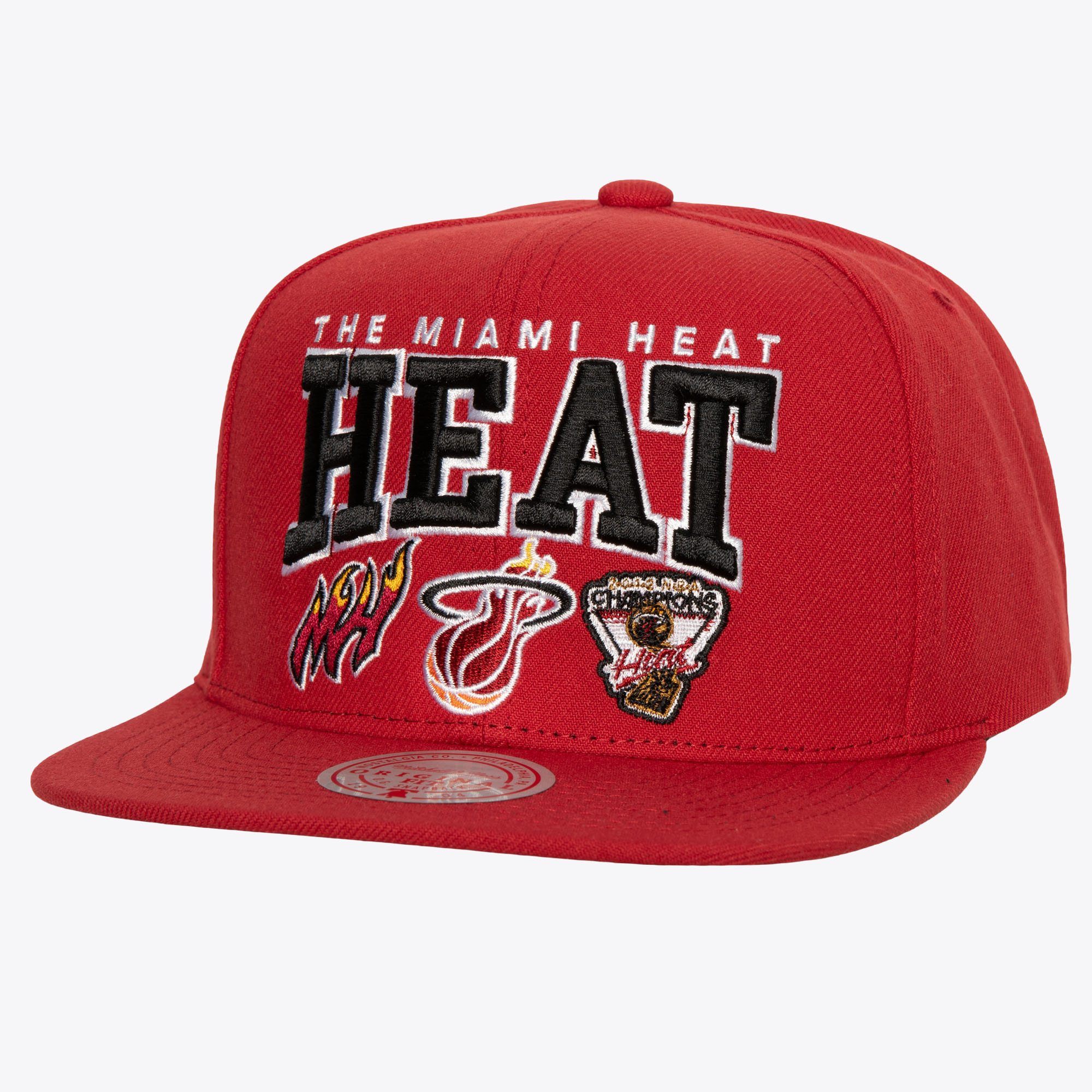 Miami Heat Mitchell & Ness Champ Stack Snapback Cap HWC Image