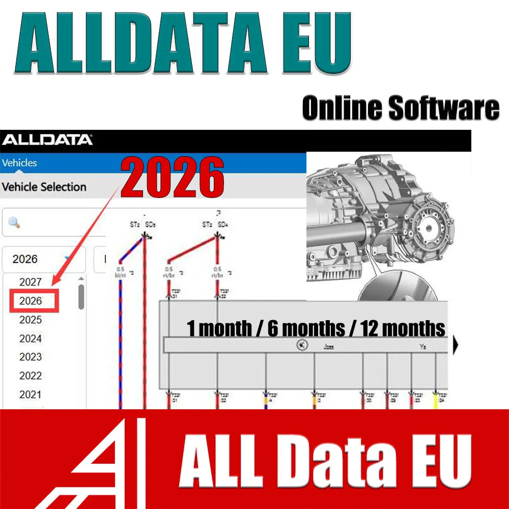 Alldata-Reparatursoftware Online-Konto 2026 Vollversion Alle Daten EU-Auto-Reparatur-Verkabelungsdiagramm ALLDATA EU-Datenbank für die Werkstatt Image