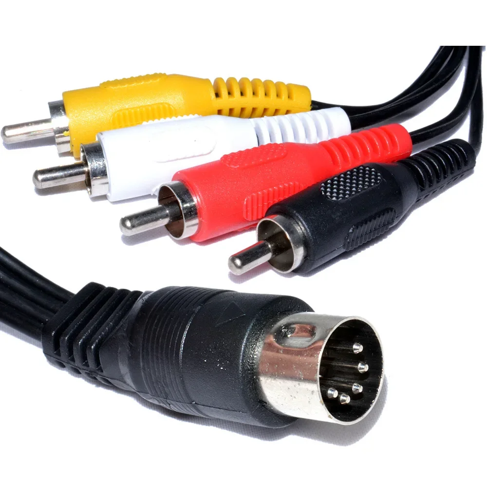 5Pin DIN Stecker MIDI Kabel Zu 4 RCA Männlich Weiblich Stecker Audio Kabel Für Naim Quad Stereo Systeme 5 Pin DIN stecker Neueste 0,5 m 1,5 m Image