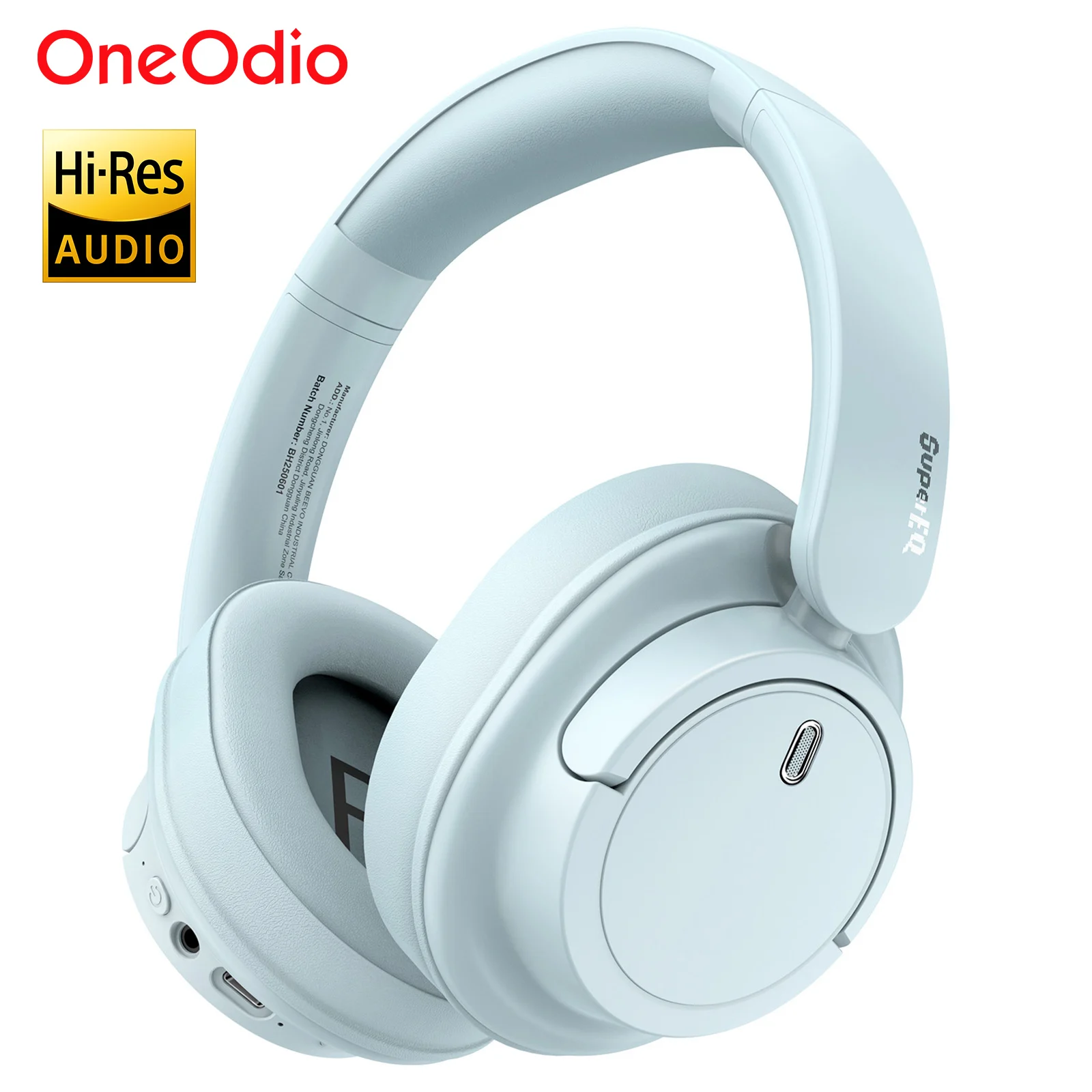 Oneodio SuperEQ V16 Kabellose Bluetooth 5.3-Kopfhörer, hochauflösendes Audio-Over-Ear-Wireless-Headset mit geringer Latenz, 90 Stunden APP-Unterstützung Image