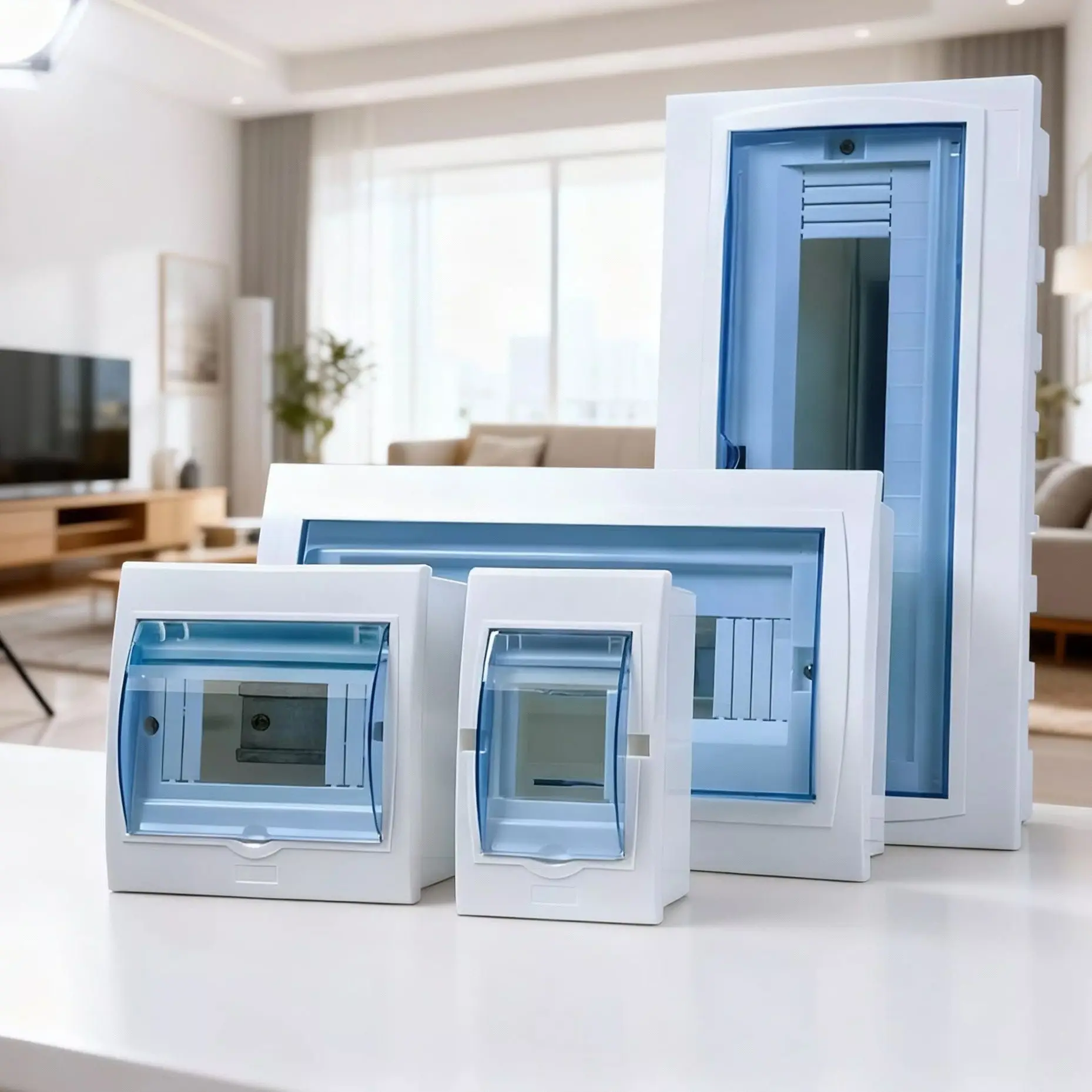 DONGYI Home Elektrisch verstellbarer Verteilerkasten der HT-Serie, 2–3 Wege, PC-Kunststoff, IP65, wasserdichter Verteilerkasten aus Kunststoff für den Außenbereich Image