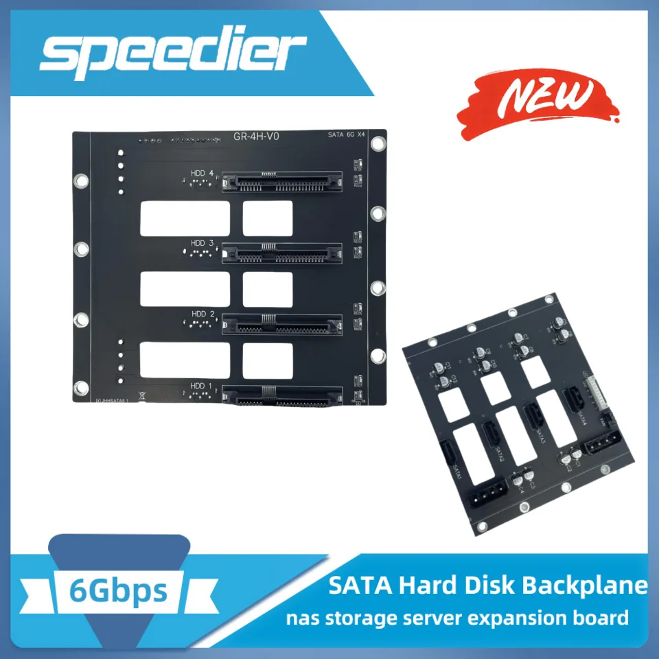 4 Bays SATA Festplatte Backplane Sata 6G Große 4-Power NAS Chassis Adapter Speicher Server Erweiterungsplatine Image