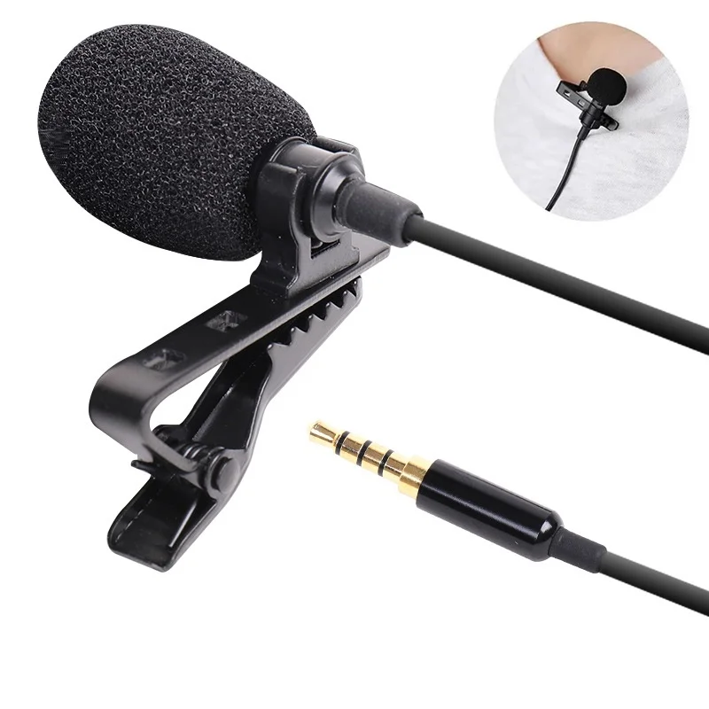 Mini microfono da 3,5 mm Tipo C Microfono clip-on da bavero USB portatile Tipo-C Micro microfono professionale da 3,5 mm per fotocamera DSLR PC portatile
