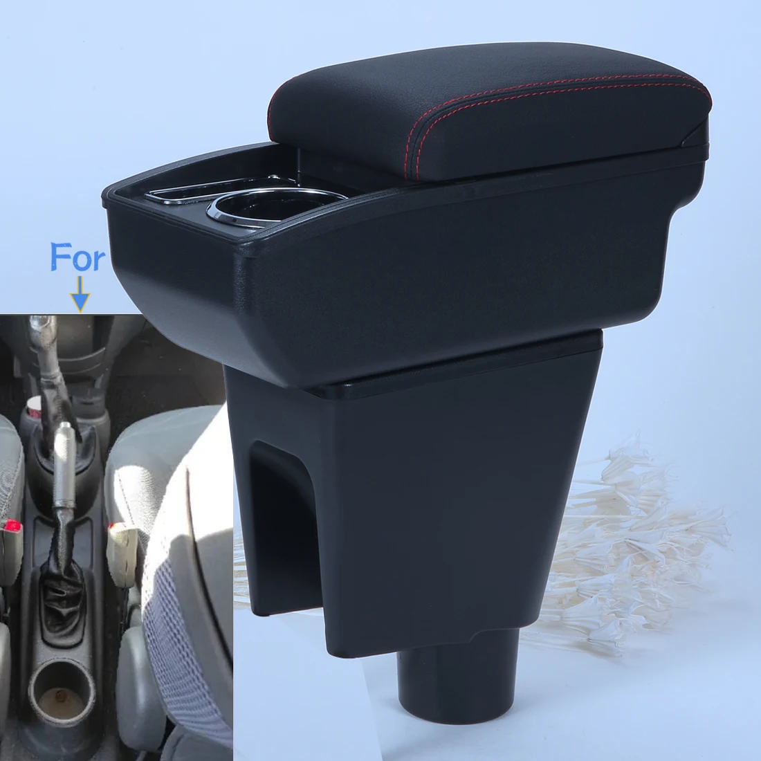 Per Chevrolet Spark Bracciolo Box Per Chevrolet Spark 3 III Aveo T200 Auto Bracciolo Scatola di Immagazzinaggio Portabicchieri Retrofit Accessori Auto