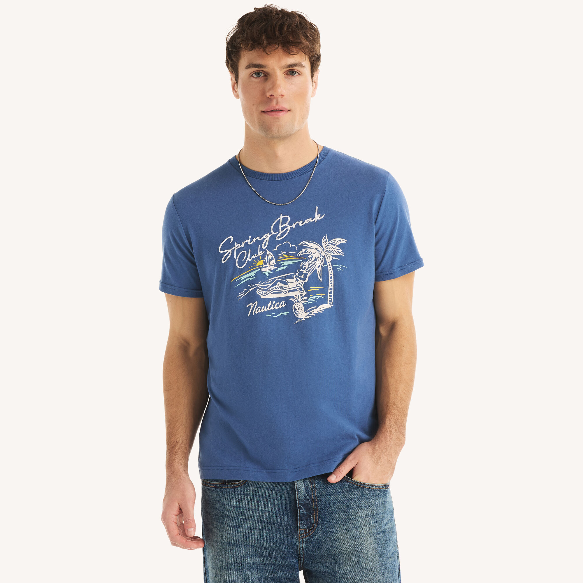 Nautica Men's Spring Break Graphic T-Shirt 441 (Nite Sea Heather), 3XL