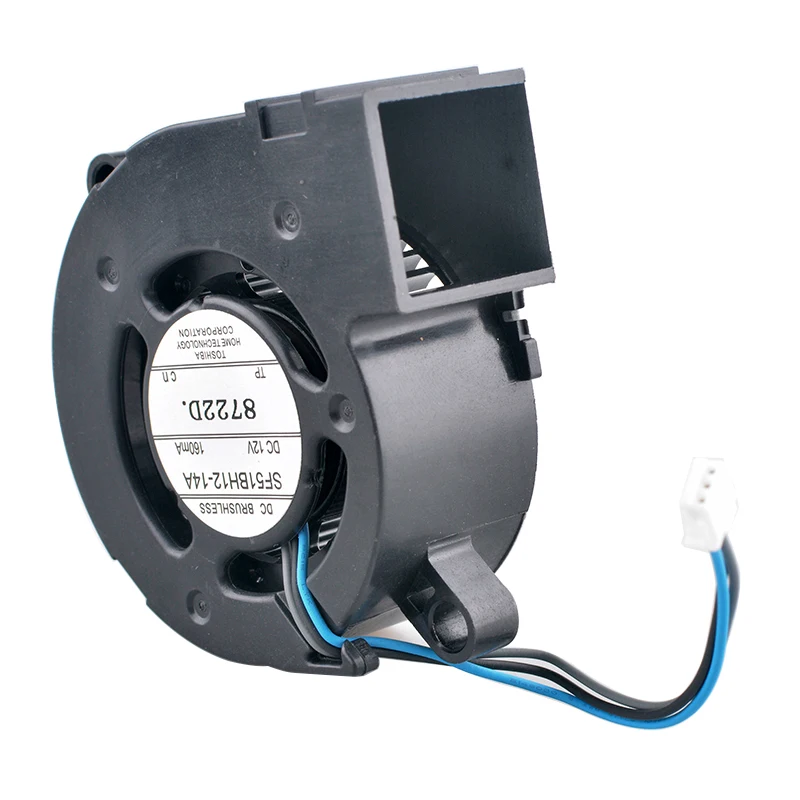 Turbo-Zentrifugal-Lüfter SF51BH12-14A – 50 mm DC12 V 0,16 A 3-polig für Projektoren, Drucker und leise Wärmeableitung Image