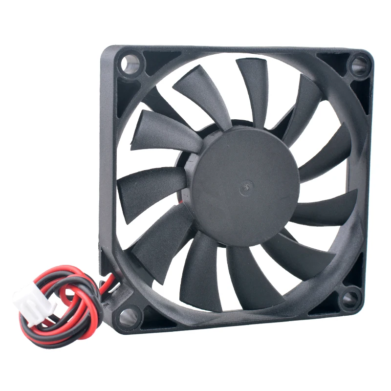 ACP7010 Ultradünner 70 x 70 x 10 mm Axialstrom-Lüfter DC 5 V/12 V/24 V 2-polig für Netzteil/Frequenzumrichter Image