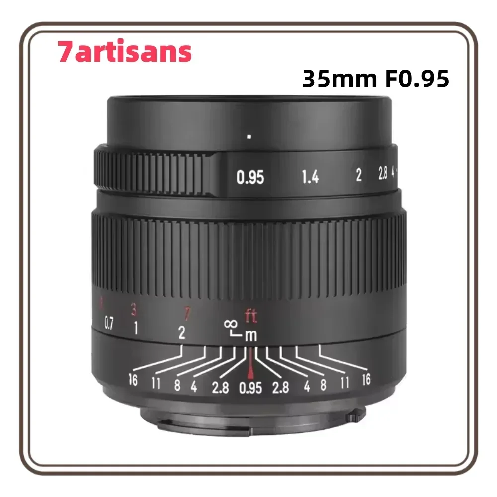 7artisans 35 mm F0,95 APS-C spiegellose Kameras mit großer Blende für Fuji X M4/3 Nikon Z Sony E X-T1 X-T2 X-T3 Z6 Z7 Z50 Image