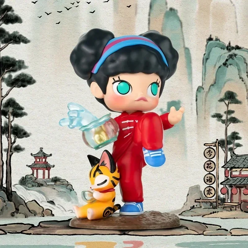 POP MART Sparkly POP MART Serie del 14° anniversario Scatola misteriosa Scatola cieca autentica Guess Bag Ornamento Figurine Decorazioni per la casa Deskto