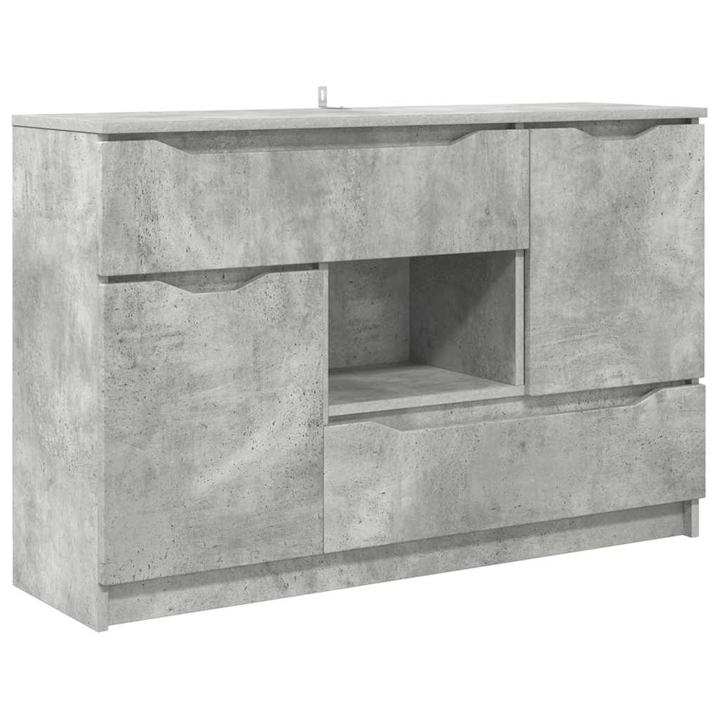 vidaXL Sideboard Beton Grau 100 x 30 x 65,6 Holzwerkstoff Image