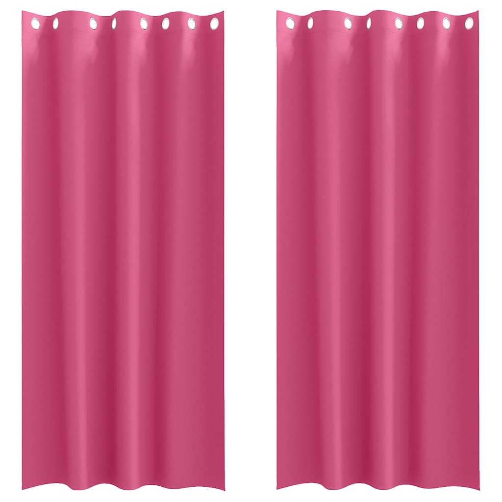 vidaXL Verdunkelungs-Vorhänge mit Ringen 2 pcs Helles Pink Image
