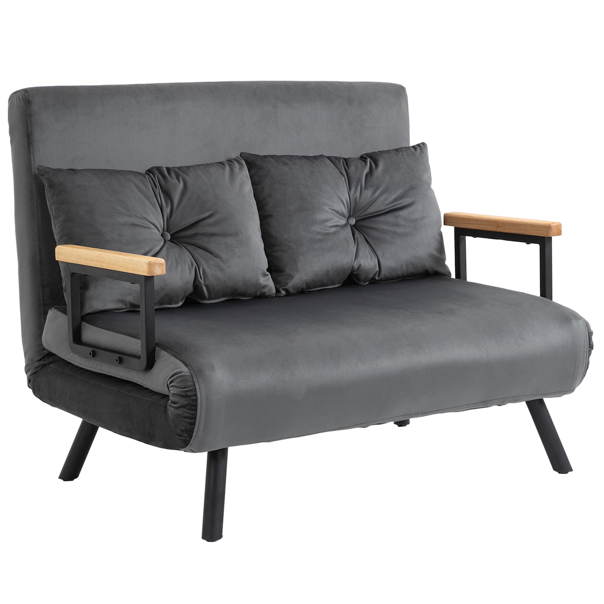 HOMCOM - Schlafsofa - 102L x 73B x 81H cm - grau Image