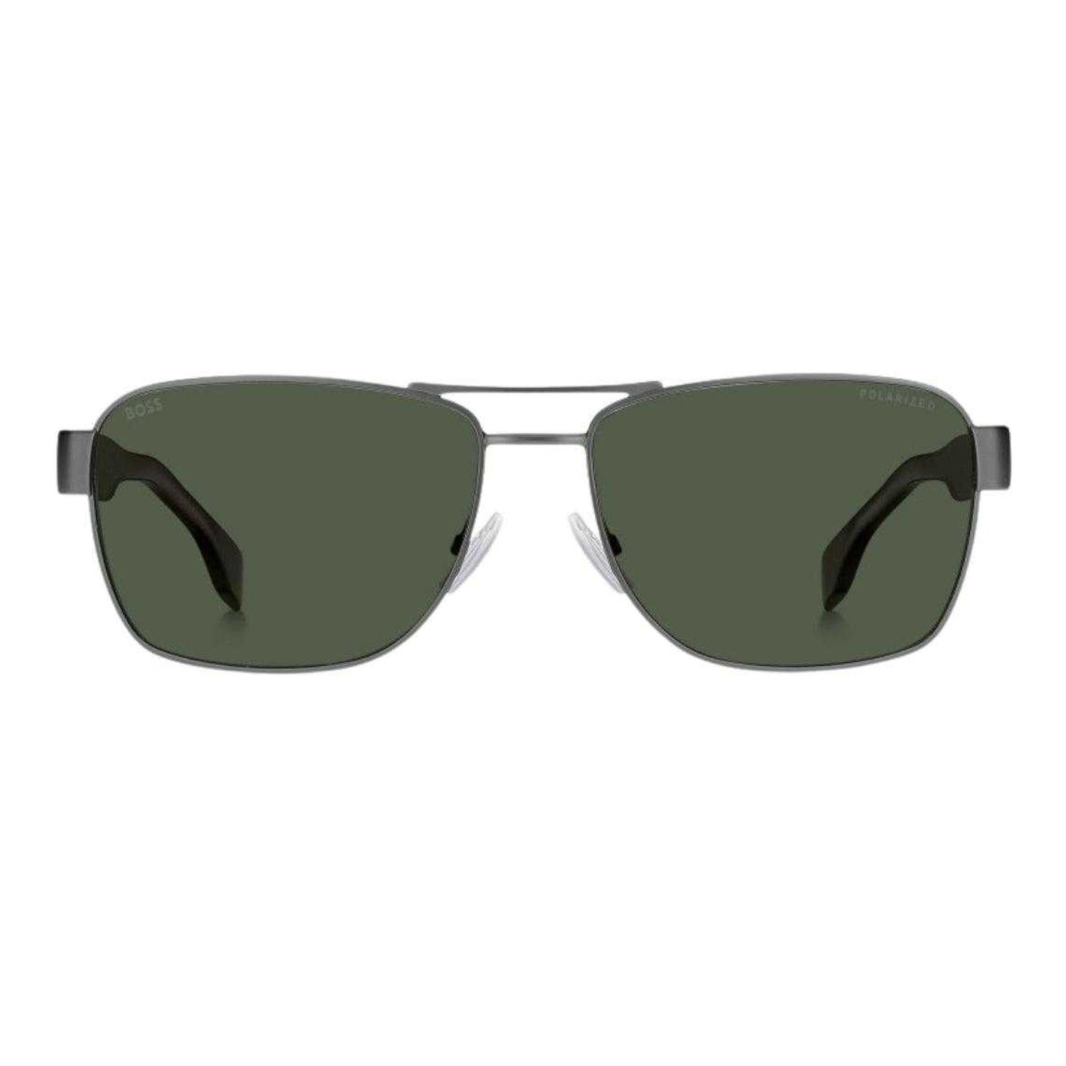 Hugo Boss - Sonnenbrille für Herren/Damen Unisex, Matt (Dunkles Ruthenium/Braun/Grün)