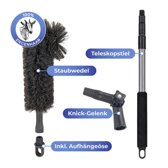 Ziegenhaar-Staubbesen mit Teleskopstiel MAXIMEX Image