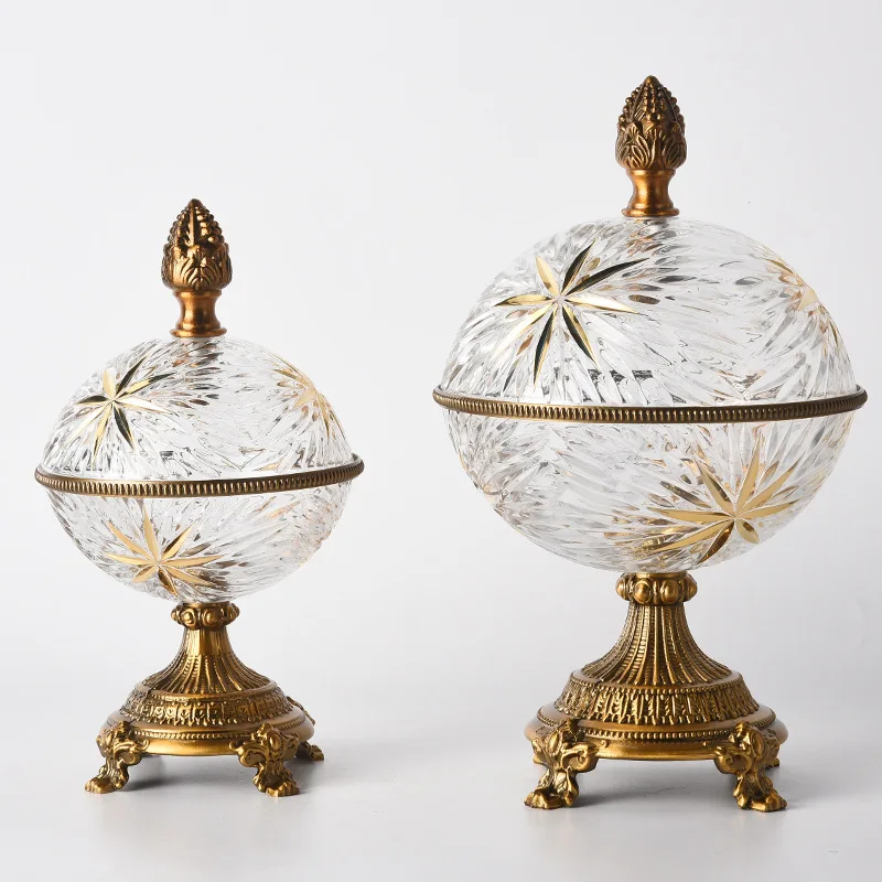 Zuhause weiche Dekoration Schmuck Modellhaus Zuhause Wohnzimmer Esstisch Couchtisch Dekoration High-End-Glas Obstteller Orname