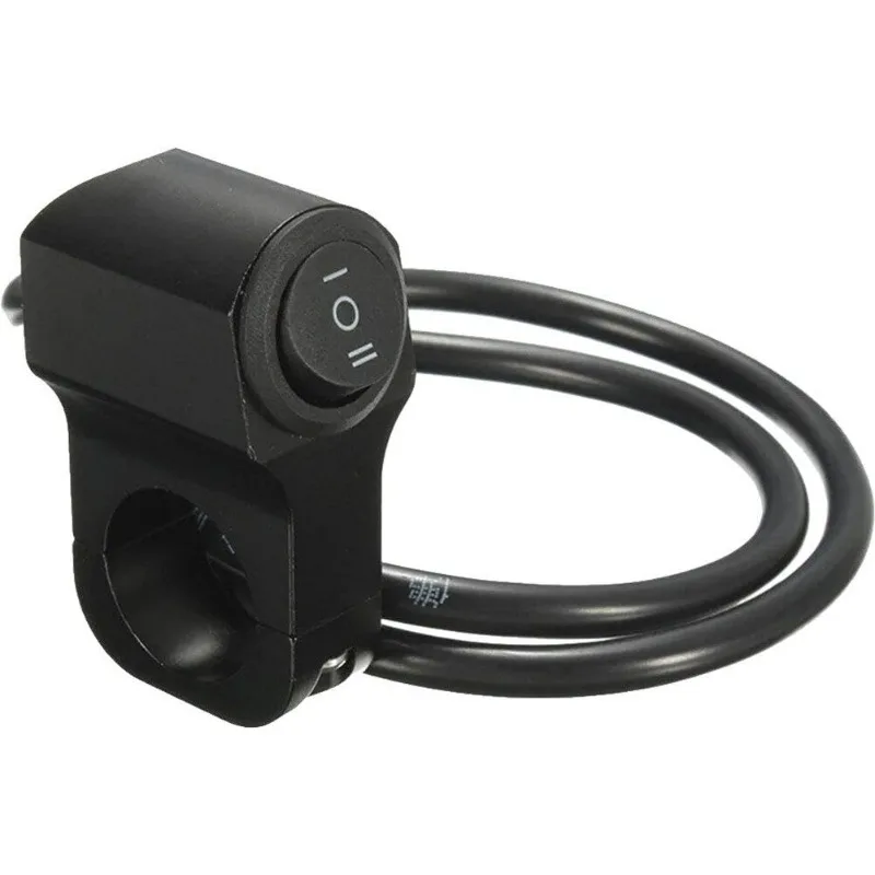 12V Nebelscheinwerfer Retro 22cm 7/8in Aluminiumlegierung Motorrad Lenker Scheinwerferschalter Drei-Positionen Wasserdicht Image