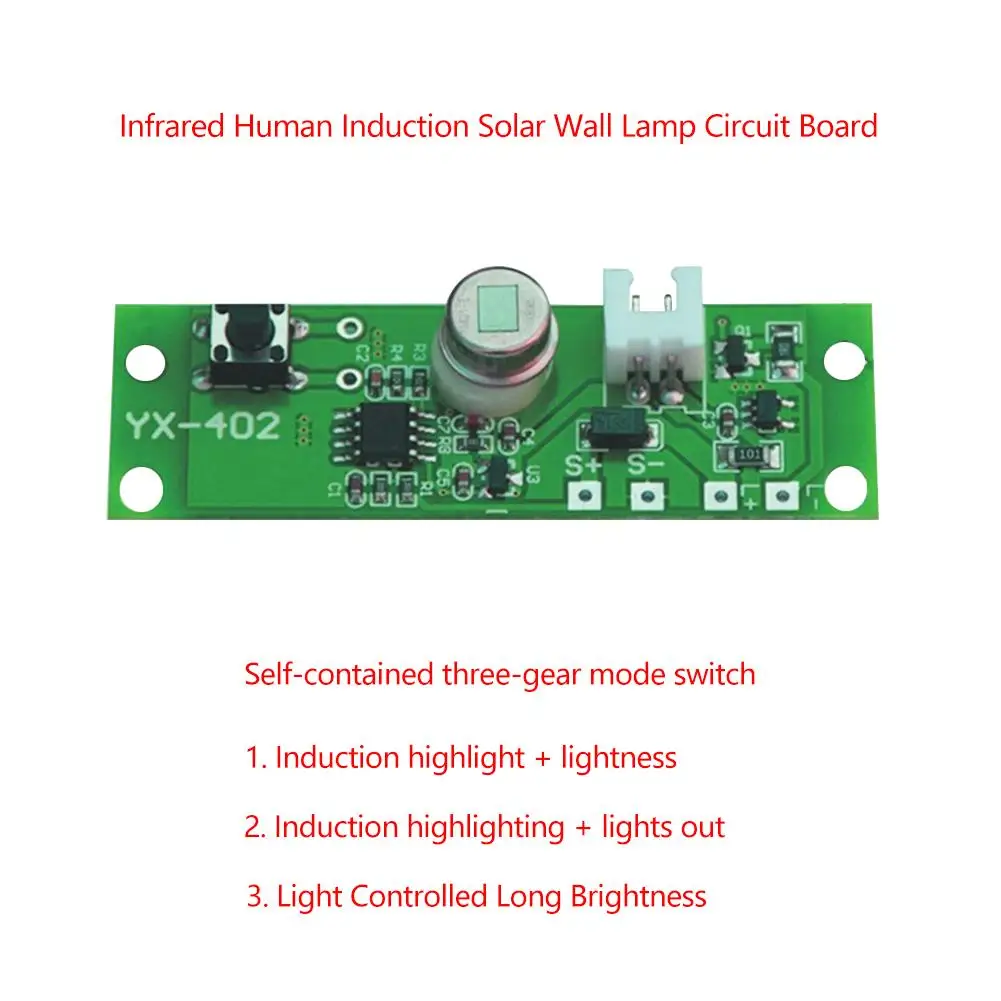 20-1Pcs 3,7 V DIY Solar Licht Platine Control Sensor Modul Garten Nachtlicht Controller Infrarot Solar lampe Panel Kits
