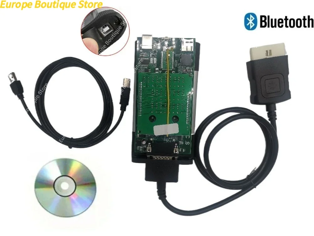 Doppelplatine V9.1 V2021.11 Autocoms Ds150e Delphis OBD-Scanner-Diagnosetool Auto LKW Tcs cdp pro kompletter Satz 2024 2025 2021 Image