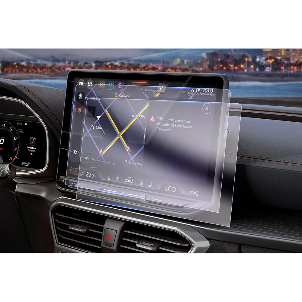 Für Cupra Formentor Facelift/Cupra Leon MK4 2025 2026 Auto GPS Navigation Gehärtetes glas displayschutzfolie zubehör Image