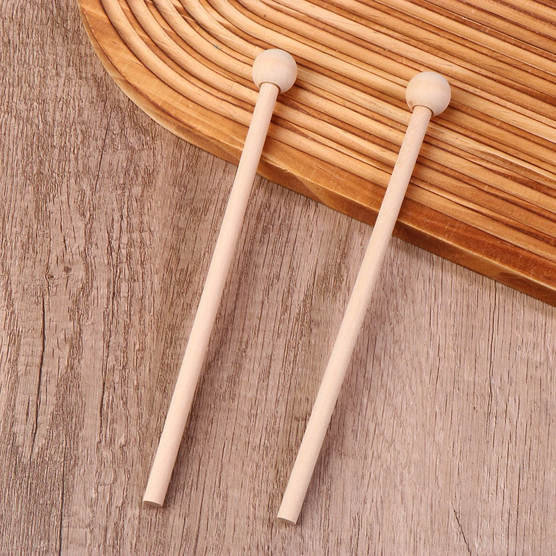 1 paar 20 cm Holz Percussion Hammer Drum Stick Professionelle Xylophon Marimba Mallet Drumsticks Percussion Teile Länge 205 MM Image