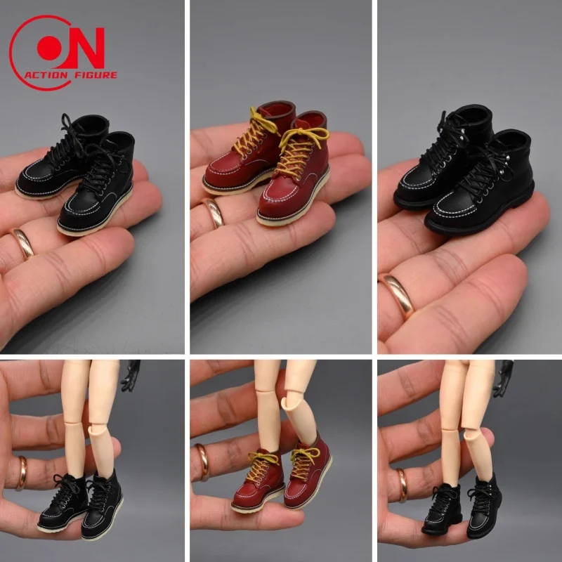 Maßstab 1/12 Männlicher Soldat Business Casual Stiefel Retro Feste Schuhe Modell Fit 6 zoll Starke Soldat AD01 Action Figur Körper puppe
