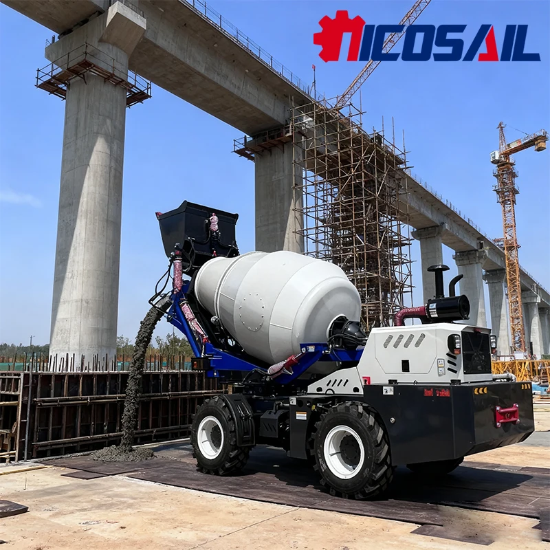 Mini-Betonmischer-LKW und 2,6 Kubikmeter Betonmischer-LKW, selbstmontierender mobiler Betonmischer-LKW Image