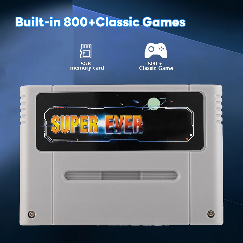 Super 800 in 1 Pro Videospielkassette für SNES 16-Bit-Spielekonsolenkarte für Super Nintendo Image