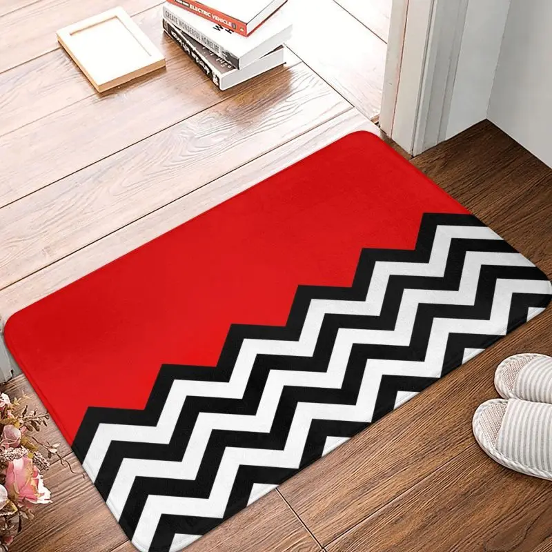 Custom Modern Twin Peaks Geometric Zigzag Doormat Entrance Kitchen Bathroom Floor Door Mat Bohemian Toilet Rug Carpet Footpad