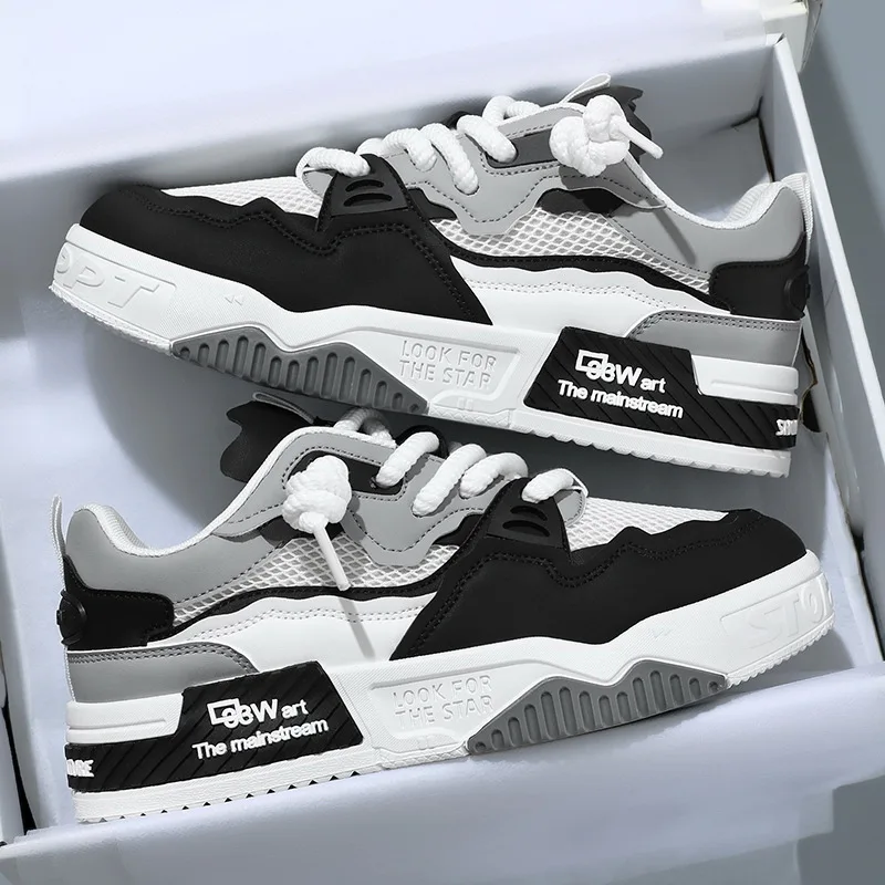 Scarpe casual da uomo 2025 nuove scarpe da uomo quattro stagioni scarpe bianche con suola morbida alla moda e versatili