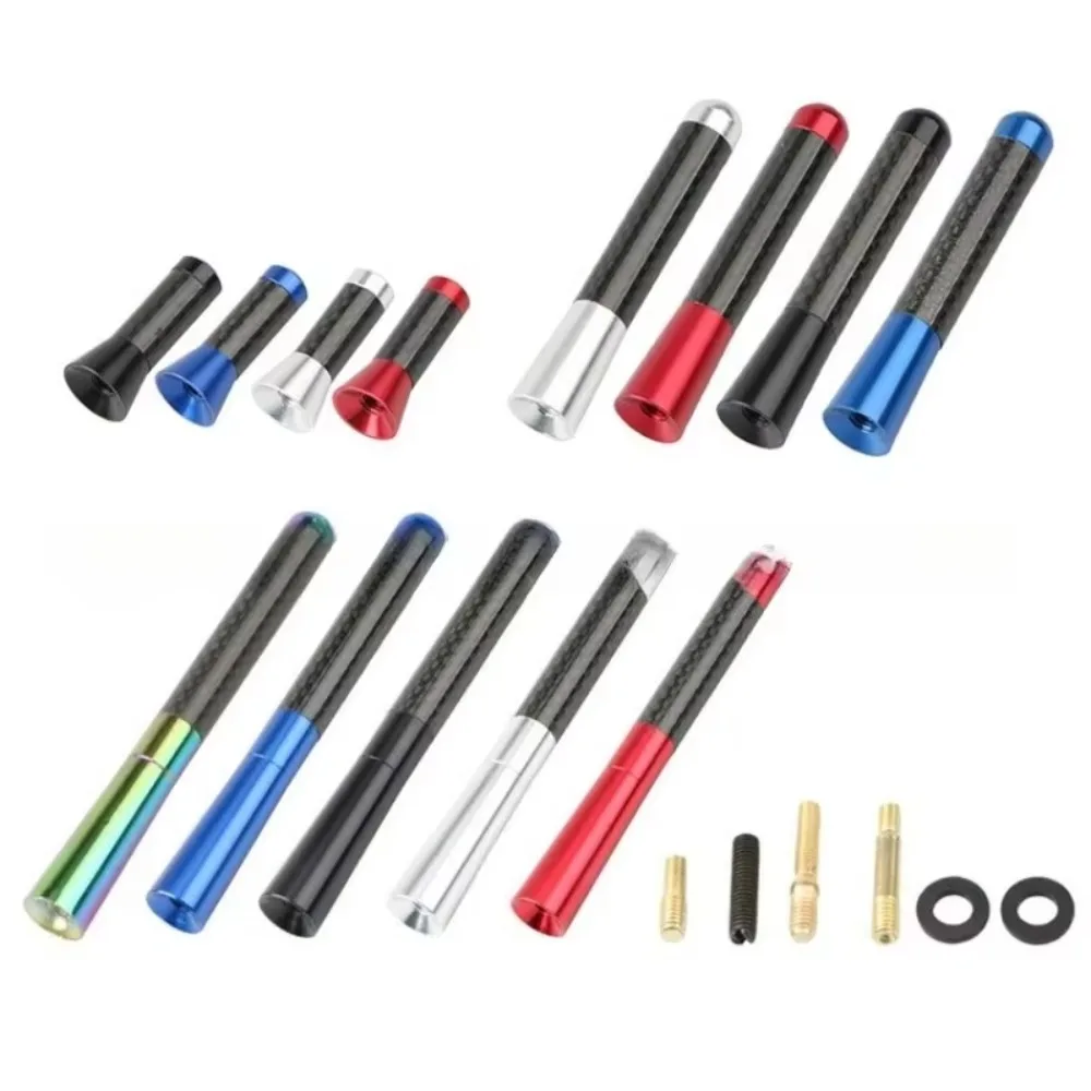 Popu für 3,5/8/12 cm Auto Carbon Faser Dach Antenne Radio Antenne Antenne Radio FM/AM Metall Empfang Antenne Auto Außen Dekor Ac Image