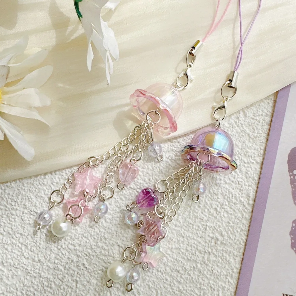 Telefon-Lanyard, ästhetische Quaste, Handy-Anhänger, Schlüsselband, stilvoller, mädchenhafter Schlüsselhalter, Anhänger, Telefongurte Image