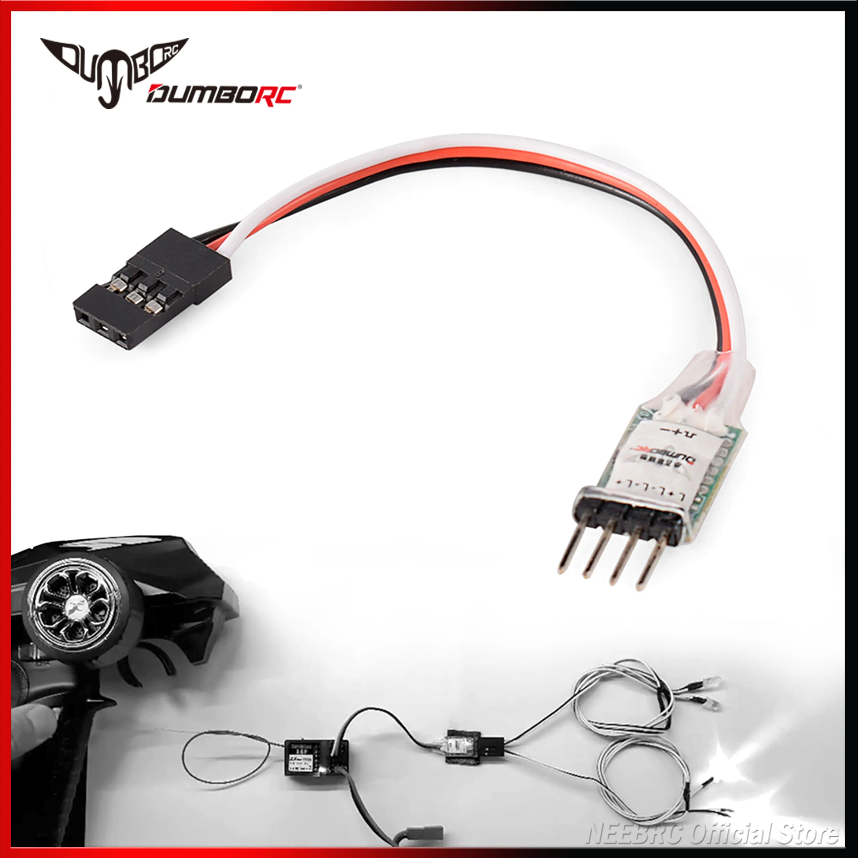 DUMBORC 3CH LED Lampe Controller Modul Licht Schalter Panel System Ein-/Ausschalten JR Stecker für RC Auto Fahrzeug Starrflügel Flugzeug Teil Image