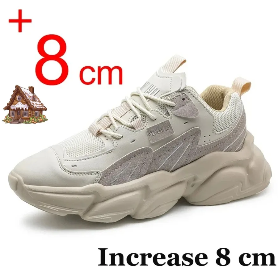 Männer Turnschuhe Versteckte Heels Aufzug Schuhe Plus Größe 45 46 Erhöhung Schuhe Für Männer Mode Atmungsaktive 8 cm 6 cm Sport Größere Schuh