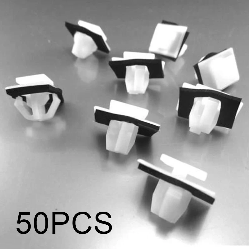50PC Auto Moulding Clips Nylon Tür Trim Clamp Rocker Panel Retainer Clip Mit Sealer Für Hyundai 87756-2E000 Auto Fastener clips Image