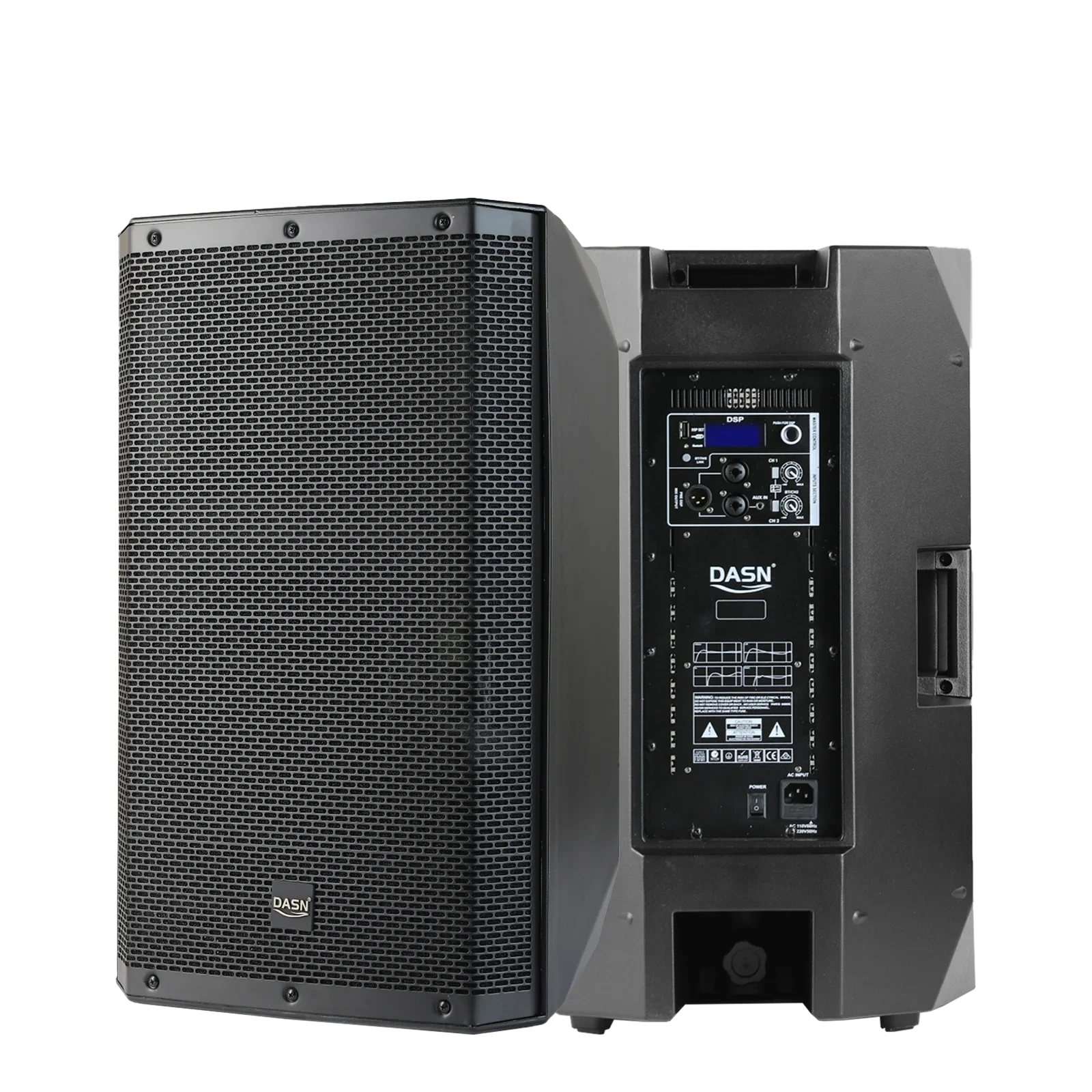 SCA15DC 15 Zoll 2000W Spitzenleistung DSP Professioneller Aktiver Kunststoff-Fullrange-Lautsprecher für Outdoor, DJ, Bühne, Heimkino und PA-Systeme Image