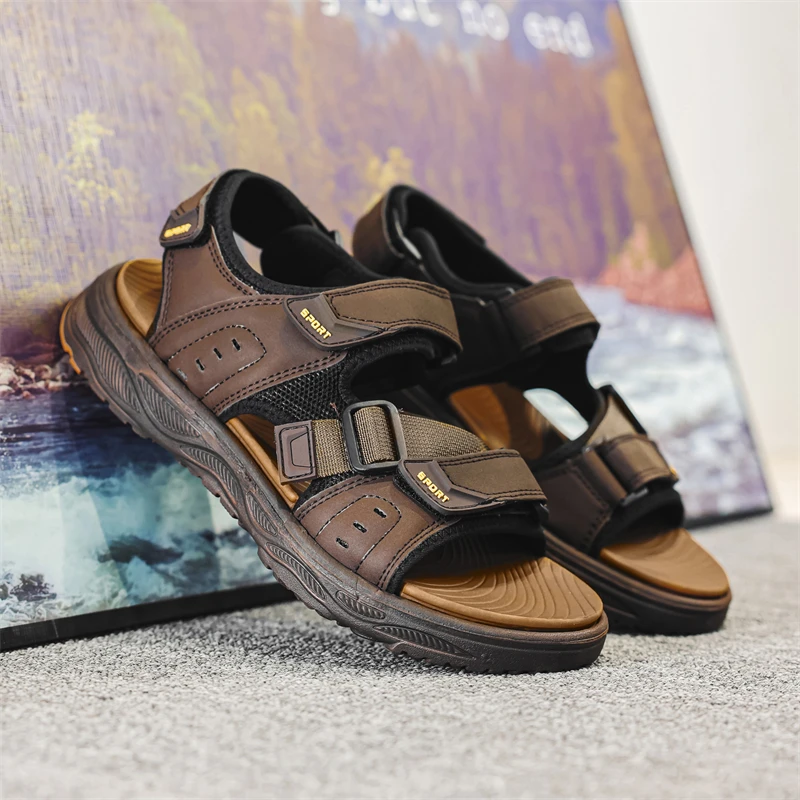 Große Größe 48, 49, Strandsandalen für Herren, Outdoor, lässig, Trekking, Sommer, atmungsaktive Schuhe, Sandale, Klettverschluss, Alias, Herren, Playa