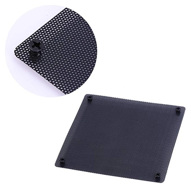 10 Stück 120 mm Staubfilter, Computer-Lüfter, Filterkühler, PVC, schwarz, staubdicht, Box-Abdeckung, Computer-Netz, 10 Stück, inklusive 40 Schrauben Image