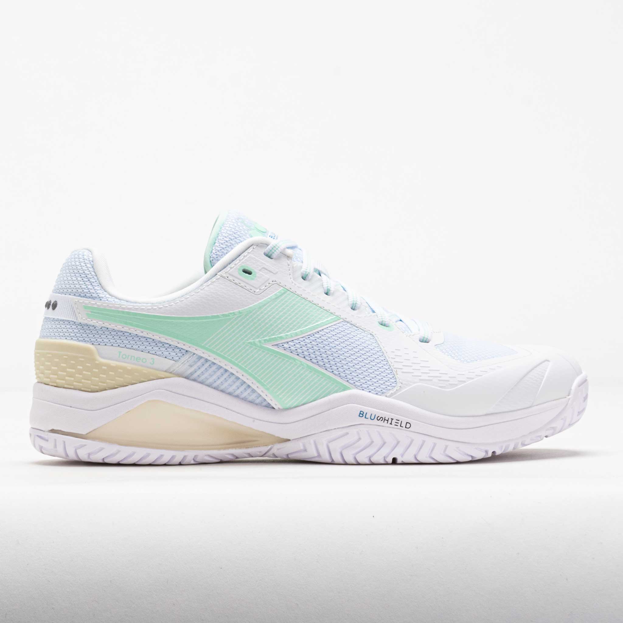 Diadora Blushield Torneo 3 AG Women's Tennis Shoes White/Bay