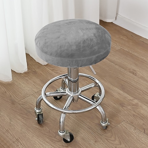 Elastische, bedruckte runde Hockersitzbezüge (1/2/4/6 Stück), weiche Stretch-Stuhlüberzüge für Zuhause, Wohnung, Barhocker Einweihungsdeko Image