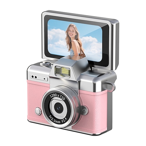 Mini Digital-Kamera mit 1,47 Zoll LCD-Bildschirm 1080p Mini Retro Digitalkamera Schlüsselanhänger mit Klappbildschirm Gefühl von alten 90er-Fotografien Schlüsselanhänger Größe Geburtstags- und Image
