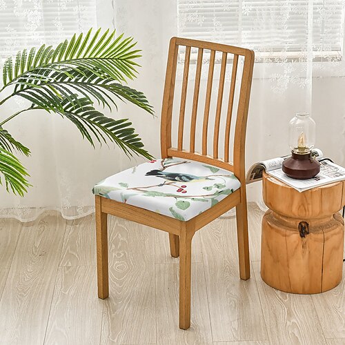 Sitzbezüge für Esszimmerstühle, geometrisch bedruckte Bürostuhl- und Hockerbezüge aus Stretch-Polyester für Zuhause, Büro und Arbeitszimmer Image