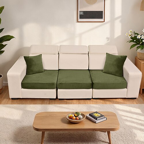 1/2/3 Stück einfarbige, elastische Sofakissenbezüge aus silberfuchsfarbenem Samt, universelle Samt-Sofaüberzüge im europäischen Stil, weich und strapazierfähig, perfekt für die Heimdekoration und zum Image