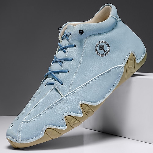 Grüne, handgefertigte Herrenstiefel aus Kunstleder – einzigartiges, strapazierfähiges Design mit bequemer Passform, ideal für Freizeit, Outdoor-Aktivitäten und den Alltag. Image