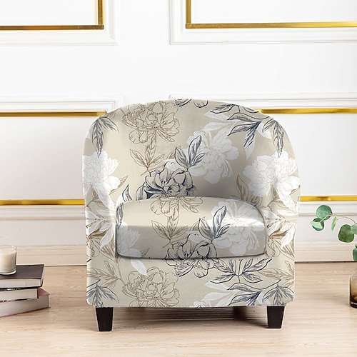 Sesselbezüge aus Polyester mit Streifen-, Pflanzen- und geometrischen Mustern für Wohnzimmer, Schlafzimmer und Homeoffice Image