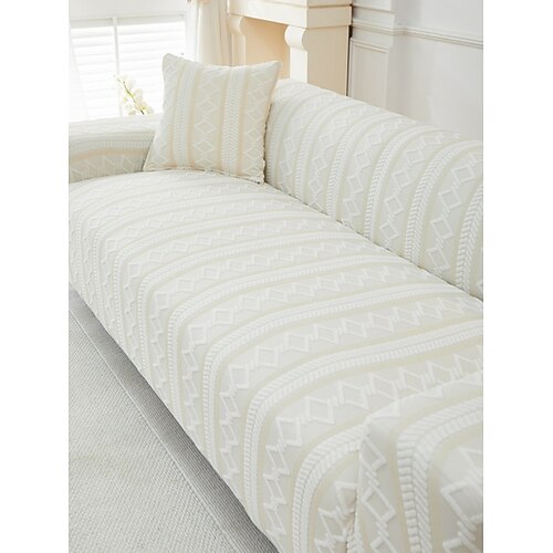 1 Stück Jacquard-Samt-Sofabezug mit Rautenmuster, modisch und luxuriös, dekorativer Sofaschutz, rutschfest, staubdicht, kratzfest, geeignet für Schlaf- und Wohnzimmer zu jeder Jahreszeit Image